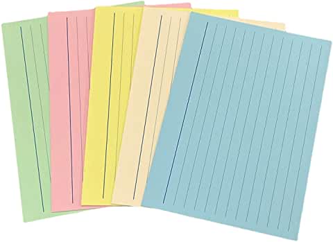 Pastel Lined Revision Cards .