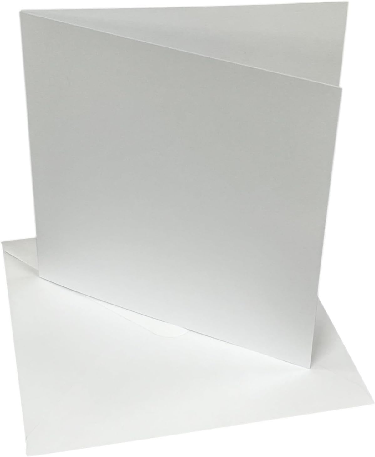 DJP 8x8 White Card Blanks With Envelopes – 300gsm, Pre-Creased For Easy Folding (UK Made)